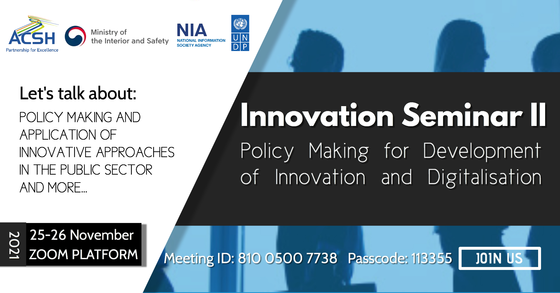 Seminar II on "POLICY MAKING FOR DEVELOPMENT OF INNOVATION AND DIGITALISATION" in the framework of a regional project with the Government of the Republic of Korea